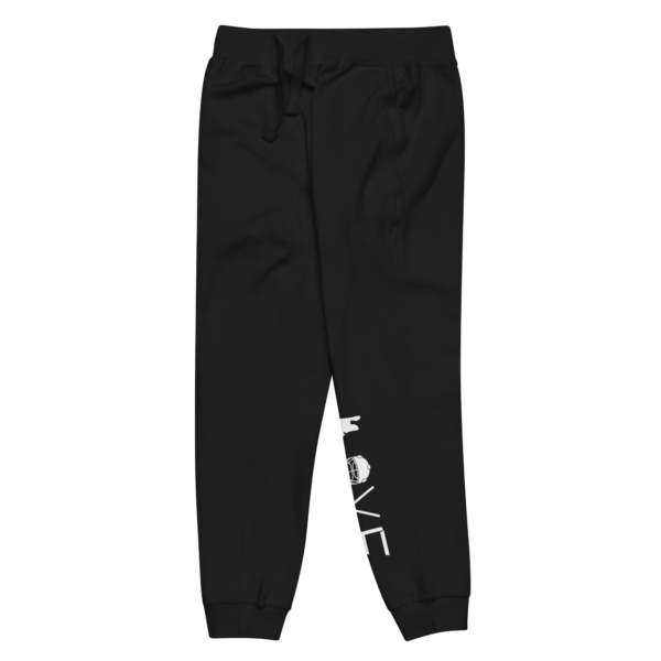 unisex-fleece-sweatpants-black-front-left-6305423545a80.png