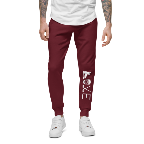 unisex-fleece-sweatpants-maroon-front-630542354abc3.png