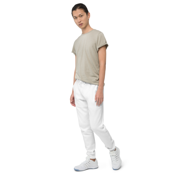 unisex-fleece-sweatpants-white-left-front-63054235676df.png